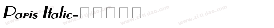 Paris Italic字体转换